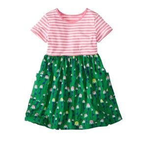 Hanna Andersson Adventure Pink Stripe & Flower Mixie Playdress - Girls sz 130